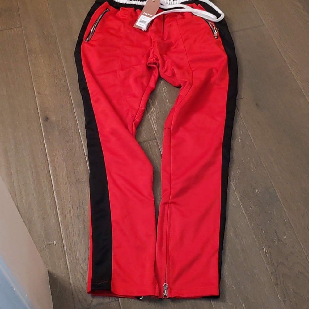 Crysp Denim Inseam Zipper Joggers L New